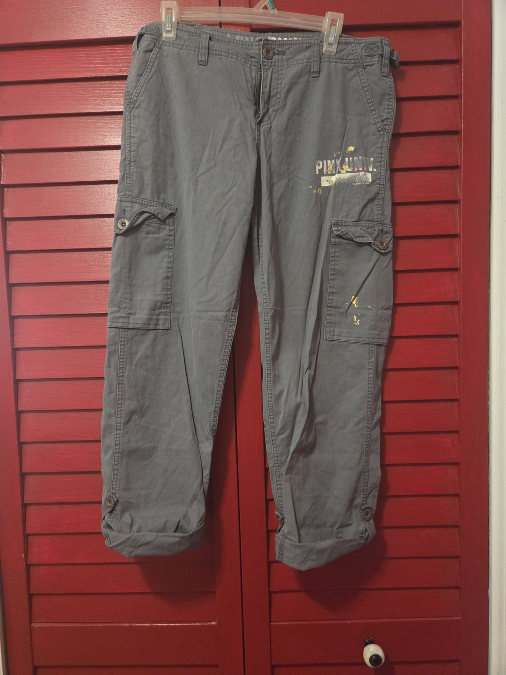 Vintage PINK by VICTORIA SECRET 100% Cotton Cargo Pants -